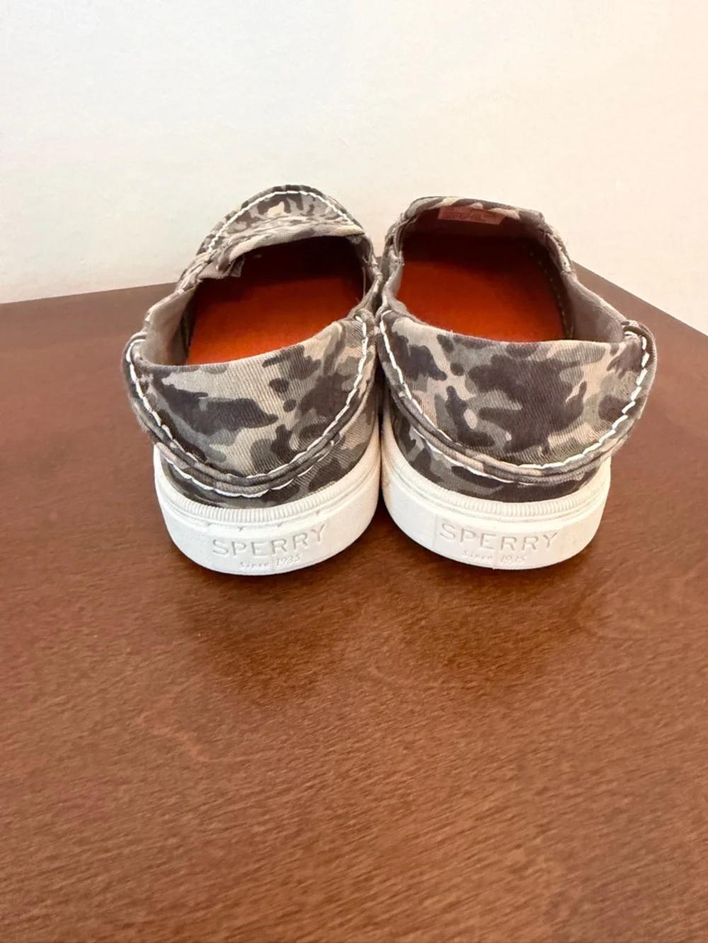 Sperry Salty Washable Slip-On Sneakers Camo Big Kid Size 4